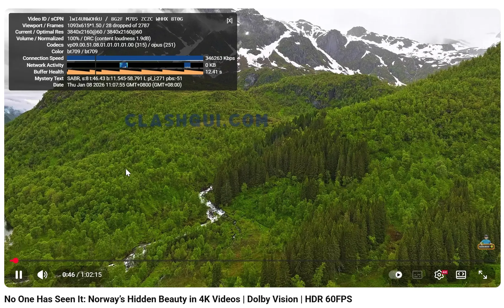 ANYNET 机场 YouTube 4K 播放测试